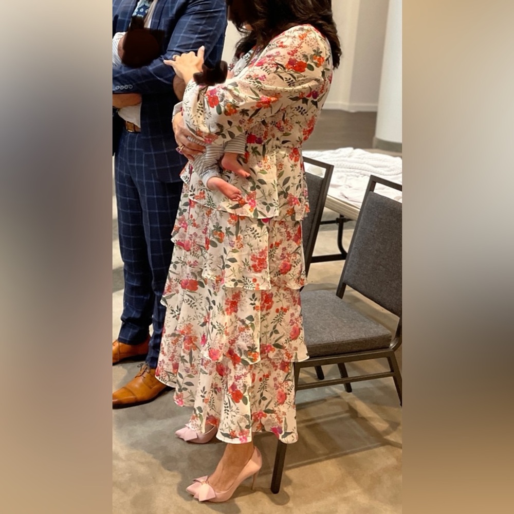 Ted Baker Millii Tiered Floral Midi
